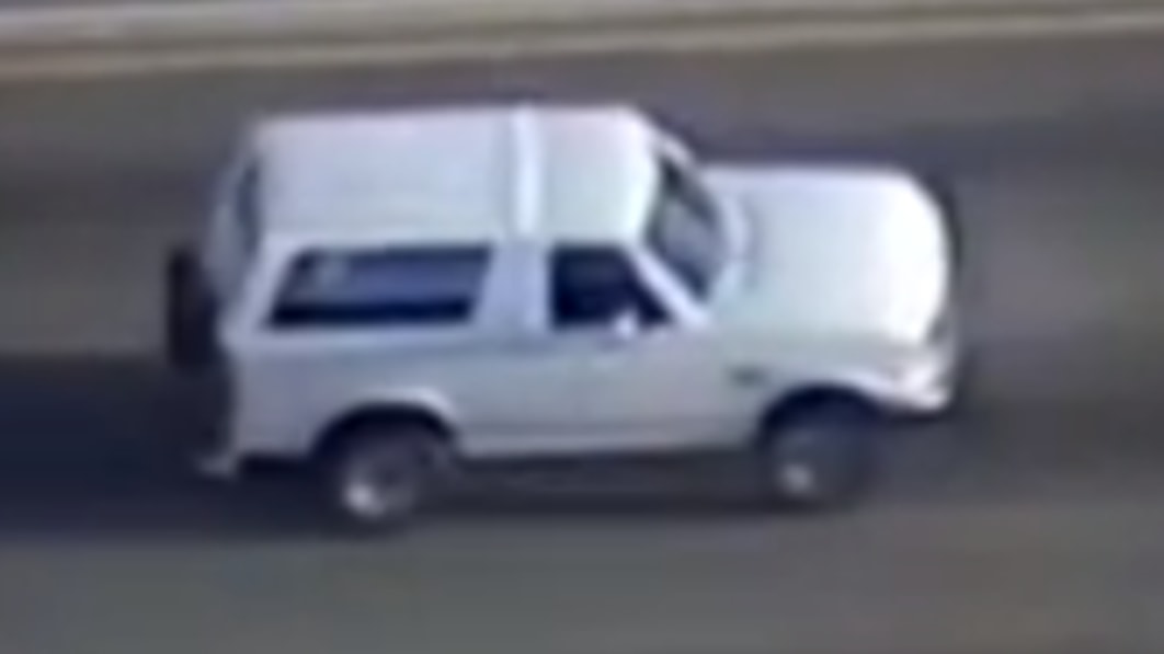 O.J. Simpson's getaway car, the white Bronco, is a museum piece in
